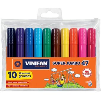 Comercial Li Plumones vinifan gruesos estuche zipper super jumbo 47 x 10 und oferta