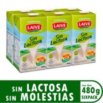 Metro Pack x6 mezcla láctea laive sin lactosa 480g oferta