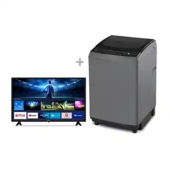Hiraoka Lavadora automática miray lma-102 10kg + tv miray led hd smart 32" ms32-k502 oferta