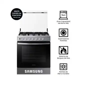 Hiraoka Cocina gn/glp samsung nx52t3310pv 6 hornillas oferta