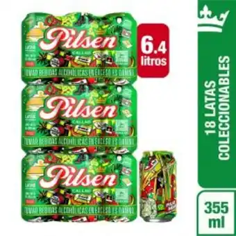 Freshmart Pack x3 cerveza pilsen callao 6pack- lata 355ml - unidad oferta