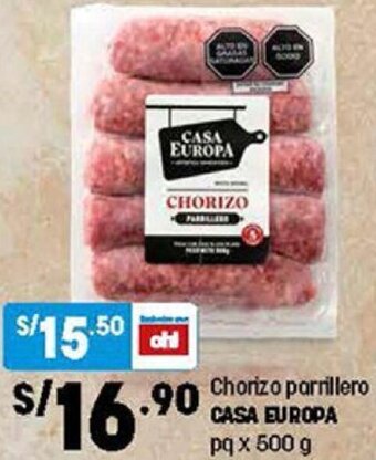 Plaza Vea Chorizo Parrillero Casa Europa 500g oferta