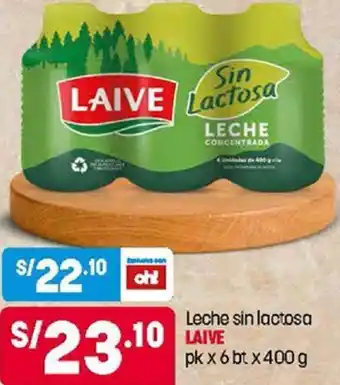 Plaza Vea Leche sin Lactosa Laive 6bt x 400g oferta