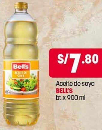 Plaza Vea Aceite de Soya Bell's 900ml oferta