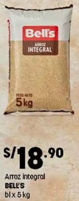 Plaza Vea Arroz Integral Bell's 5kg oferta