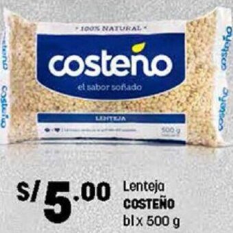 Plaza Vea Lenteja Costeño 500g oferta