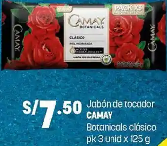 Plaza Vea Jabón de Tocador Camay 3Unid x 125g oferta