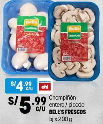 Plaza Vea Champiñón Entero/Picado Bell's Frescos 200g oferta