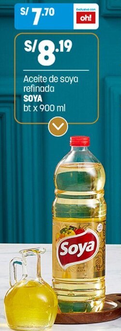 Plaza Vea Aceite de Soya Refinada 900ml oferta