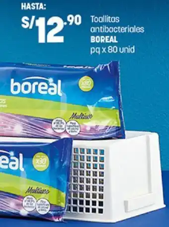 Plaza Vea Toallitas Antibacteriales Boreal 80 Unid oferta