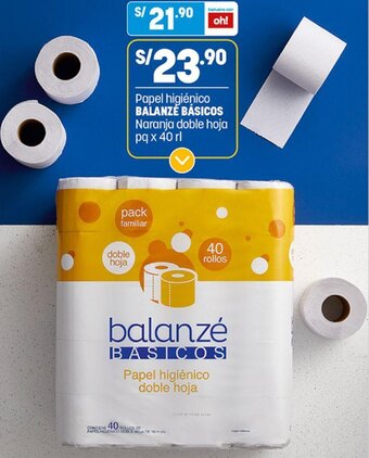 Plaza Vea Papel Higiénico Balanzé Básicos 40rl oferta