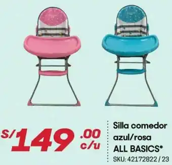 Silla Comedor Azul/Rosa All Basics
