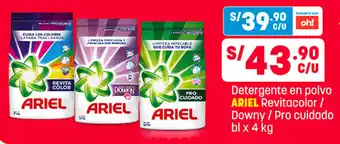 Plaza Vea Detergente en Polvo Ariel Revitacolor / Downy / Pro Cuidado 4kg oferta