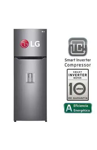 Tiendas EFE Refrigeradora lg top mount 254lt gt29wppk oferta