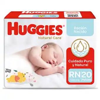 InkaFarma Pañal recién nacido huggies natural care - bolsa 20 un oferta