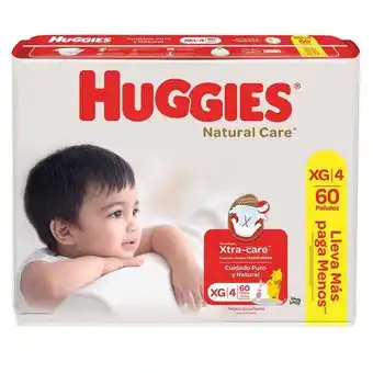 Vivanda Pañales para bebé huggies natural care talla xg paquete 60un oferta