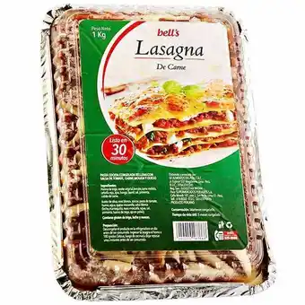 Vivanda Lasagña de carne bell's bandeja 1kg oferta