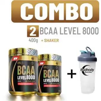Platanitos Level pro combo level pro - 2 bcaa level 8000 400 gr. orange + shaker oferta