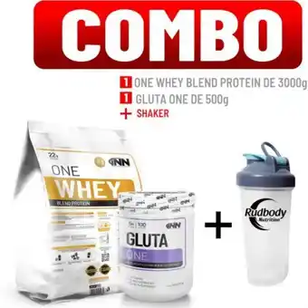 Platanitos Innovate nutrition combo innovate nutrition - one whey blend protein 3 kg. lúcuma + gluta one 500 gr. + shaker oferta
