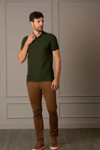 Vélez Polo casual algodón pima verde oferta