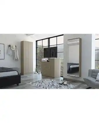 Tiendas EFE Combo dreams 4 tuhome clóset + cómoda + zapatero - rovere/blanco oferta