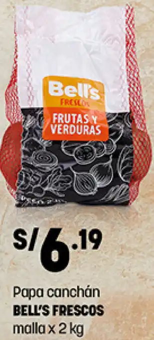 Plaza Vea Papa Canchán Bell's Frescos Malla 2kg oferta
