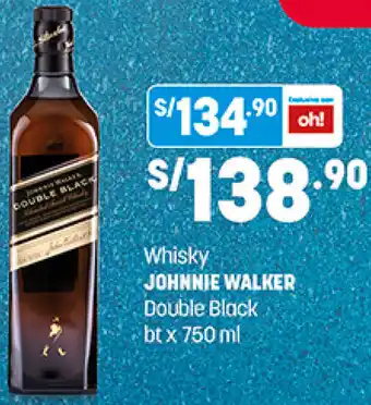 Plaza Vea Whisky Johnnie Walker Double Black 750ml oferta