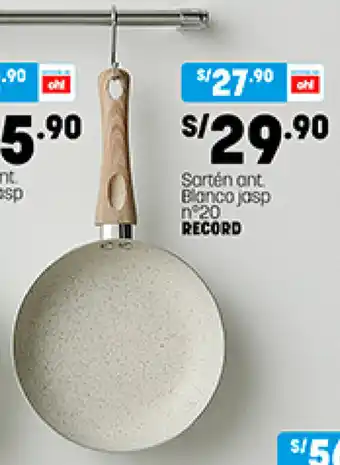 Plaza Vea Sartén Ant. Blanco Jasp N°20 Record oferta