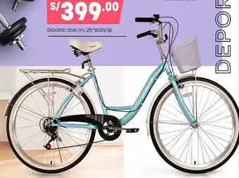 Plaza Vea Bicicleta Rave Cru 26" Starship oferta