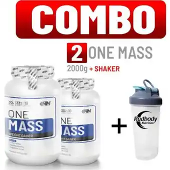 Platanitos Innovate nutrition combo innovate nutrition - 2 one mass 2 kg. vainilla + shaker oferta