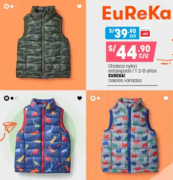 Plaza Vea Chaleco Nylon Estampado / T 2-8 años Eureka! oferta