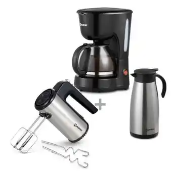 Hiraoka Cafetera miray cm-840 6 tazas + batidora de mano miray bm-16 + termo miray 1.5l tm-a15p oferta