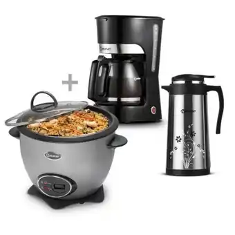 Hiraoka Cafetera miray cm-838 12 tazas + olla arrocera miray om-t337s 1.5l + termo miray tm-13a oferta
