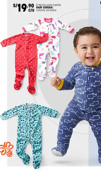 Plaza Vea Enterizo Polar Bebés Baby Eureka colores variados oferta