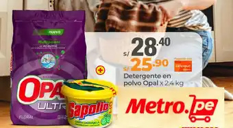 Metro Detergente en Polvo Opal 24kg oferta