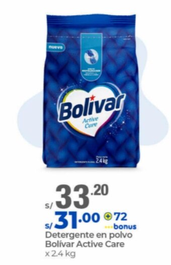 Metro Detergente en Polvo Bolívar Active Care 2.4kg oferta