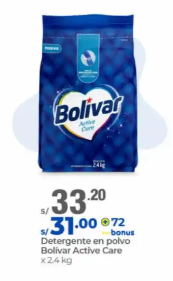Metro Detergente en Polvo Bolívar Active Care 2.4kg oferta