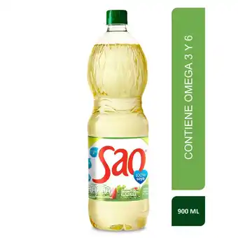 Tottus Aceite vegetal soya sao botella 900 ml oferta