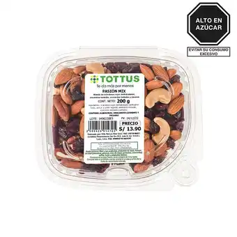 Tottus Pasión mix tottus 200 gr oferta