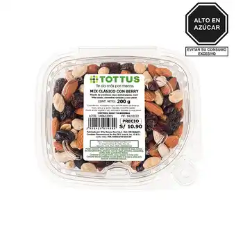 Tottus Mix clásico con berry tottus 200 gr oferta