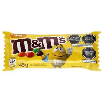 Tottus Caja de m&m sabor chocolate con leche relleno con maní 18 unidades oferta
