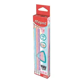 Tottus Lapiz de grafito pastel con goma hb estuche de carton oferta