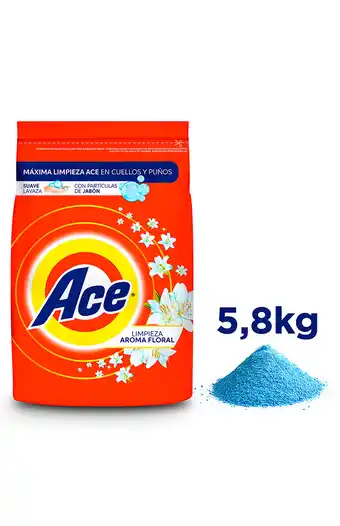 Tiendas EFE Detergente en polvo ace regular aroma floral 5.8kg oferta