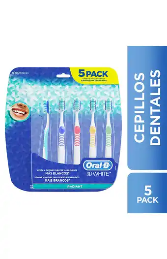 Tiendas EFE Cepillo oral b dental 3d white blanco radiant 5 unidades oferta