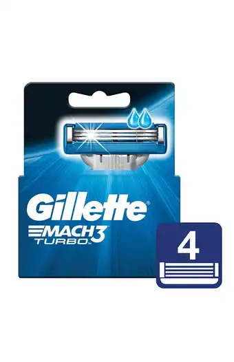 Tiendas EFE Cartuchos para afeitar gillette mach3 turbo 4 unidades oferta