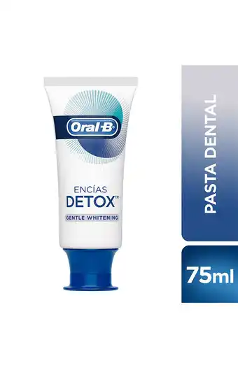 Tiendas EFE Pasta dental oral b encías detox gentle whitening 75ml oferta