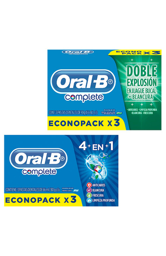 Tiendas EFE Pack pasta dental oral b complete + complete menta oferta