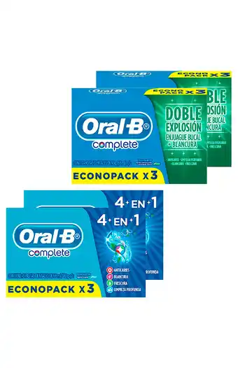 Tiendas EFE Pack x2 pasta dental oral b complete + complete menta oferta
