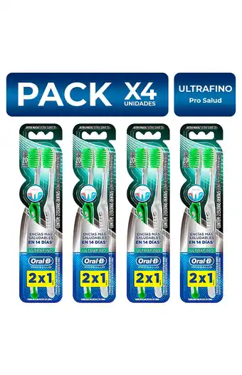 Tiendas EFE Packx4 cepillo dental oral b pro-salud ultrafino x2 unidades oferta
