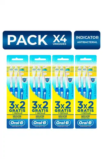 Tiendas EFE Packx4 cepillo dental oral b indicator x3 unidades oferta